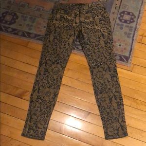 J Brand skinny brocade denim